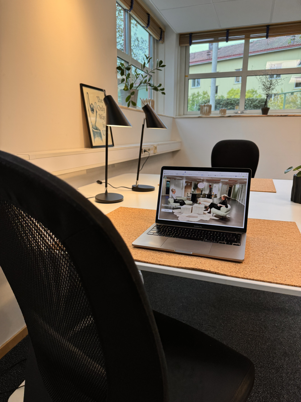 Ett kontor på kontorshotellet.